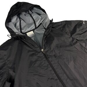 Columbia Black Hooded Lightweight Water Resistant‎ Packable Jacket Size S